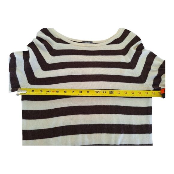 Kenneth Cole Silk Angora Rabbit Hair Striped Sweater Dress Tunic Pullover Size M - Picture 7 of 12